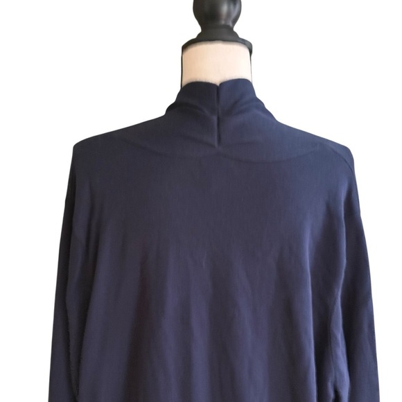 Lands End Womens Navy Blue Sweater Cardigan With Pockets Size 2X Light Weight - Picture 8 of 12